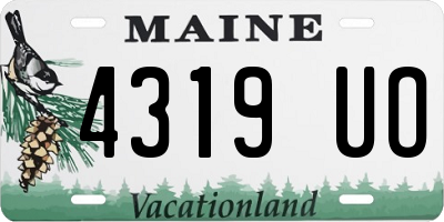 ME license plate 4319UO
