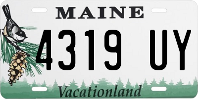 ME license plate 4319UY