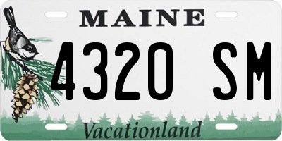 ME license plate 4320SM
