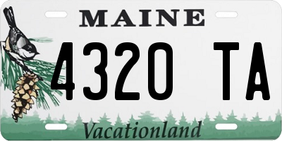 ME license plate 4320TA