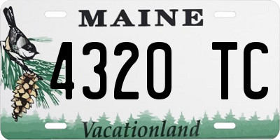 ME license plate 4320TC