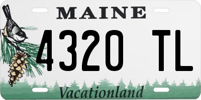 ME license plate 4320TL