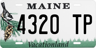 ME license plate 4320TP