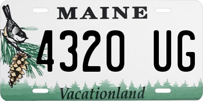 ME license plate 4320UG