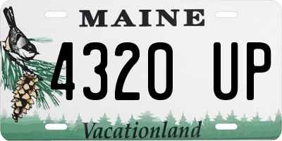 ME license plate 4320UP