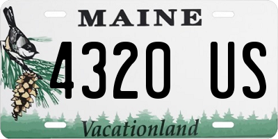 ME license plate 4320US