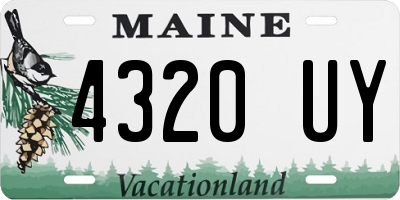 ME license plate 4320UY