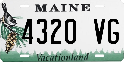 ME license plate 4320VG