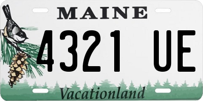ME license plate 4321UE