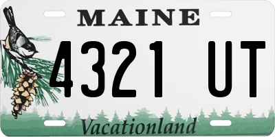 ME license plate 4321UT