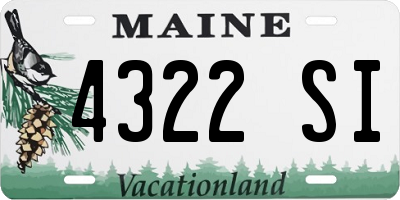 ME license plate 4322SI