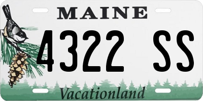 ME license plate 4322SS