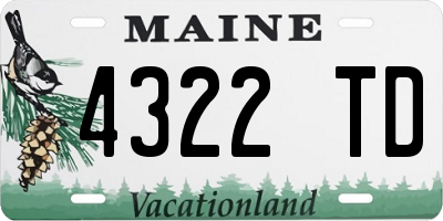 ME license plate 4322TD