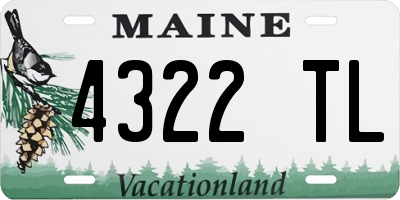 ME license plate 4322TL