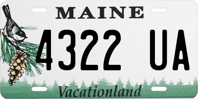 ME license plate 4322UA