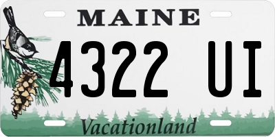 ME license plate 4322UI