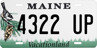 ME license plate 4322UP