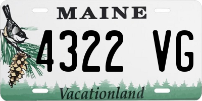 ME license plate 4322VG