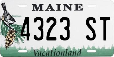 ME license plate 4323ST