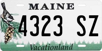 ME license plate 4323SZ