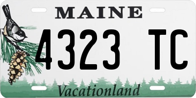ME license plate 4323TC