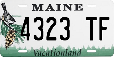 ME license plate 4323TF