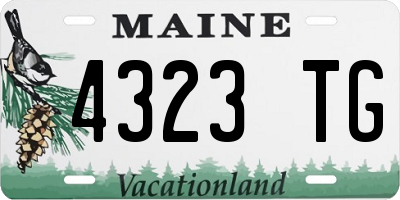 ME license plate 4323TG