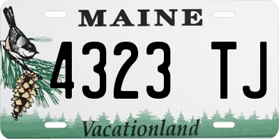 ME license plate 4323TJ