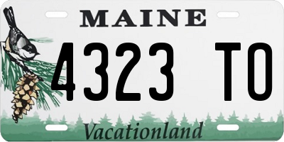 ME license plate 4323TO
