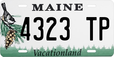 ME license plate 4323TP