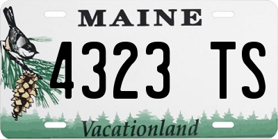 ME license plate 4323TS