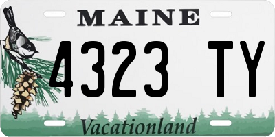 ME license plate 4323TY