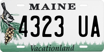 ME license plate 4323UA