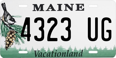 ME license plate 4323UG