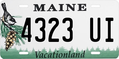 ME license plate 4323UI