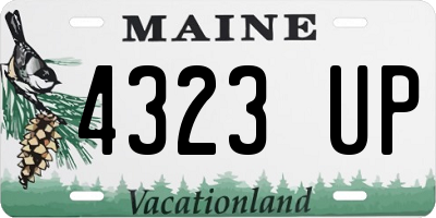 ME license plate 4323UP