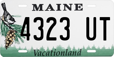 ME license plate 4323UT