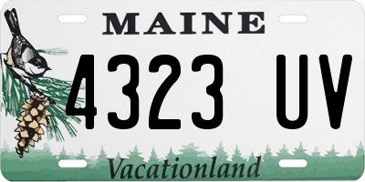 ME license plate 4323UV