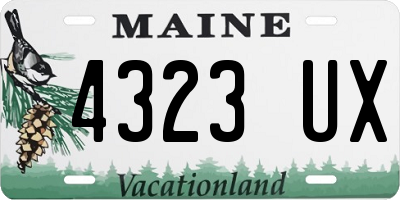 ME license plate 4323UX