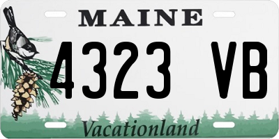 ME license plate 4323VB