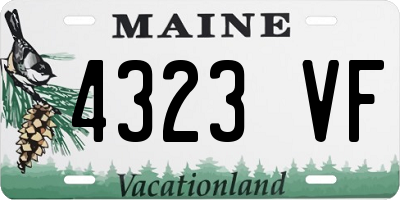 ME license plate 4323VF