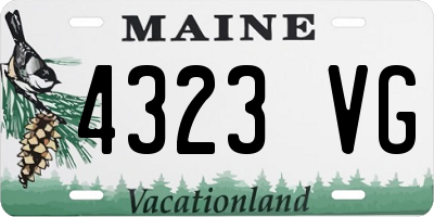 ME license plate 4323VG