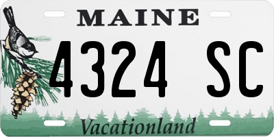 ME license plate 4324SC