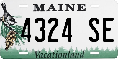 ME license plate 4324SE