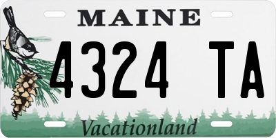 ME license plate 4324TA