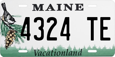 ME license plate 4324TE