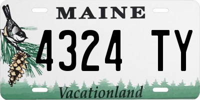 ME license plate 4324TY