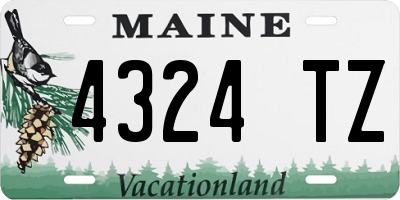 ME license plate 4324TZ