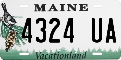 ME license plate 4324UA