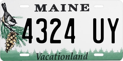 ME license plate 4324UY